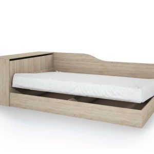 Κρεβάτι ημίδιπλο 120/190 με ΔΩΡΟ στρώμα, Flow Σόνομα, 223,5x71x122 εκ., Genomax