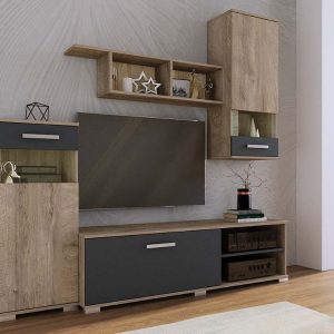 Σύνθετο Σαλονιού με 2 Στήλες και ένα Ράφι, Emina 2, 220/40 εκ. Genomax