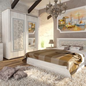 Σετ Κρεβατοκάμαρας 5 τεμαχίων, Classiko με ΔΩΡΟ συρταριέρα, Genomax