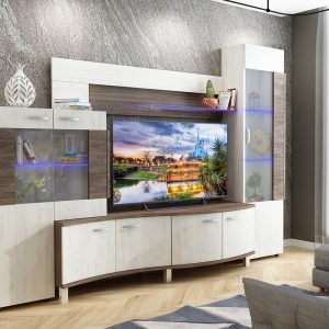 Σύνθετο Σαλονιού με Led φωτισμό 235/176/47 εκ. Play, Genomax