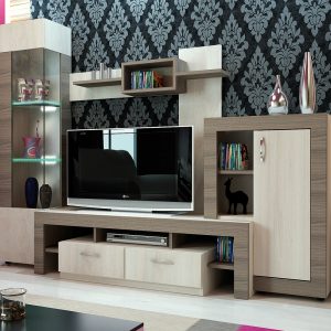 Σύνθετο Σαλονιού με Led φωτισμό 230/176/48 εκ. Samba, Genomax