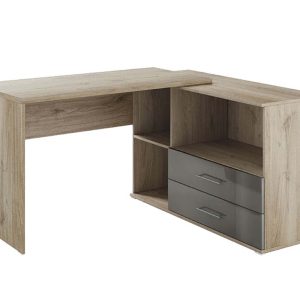 Γραφείο υπολογιστή γωνιακό, Modul 46, 143,5/127/75εκ, Genomax