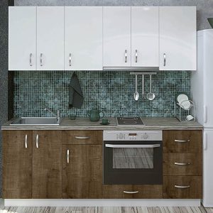 Σύνθεση Κουζίνας 4.00μ ύψος 2,17μ βάθος 0,60μ, Luxury 200, Genomax