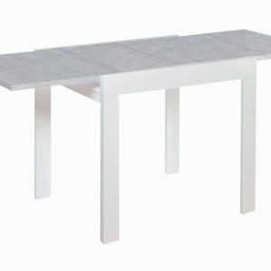 Τραπέζι κουζίνας ξύλινο Kors  Beton/Λευκό, 89-178/69/76 εκ., Genomax