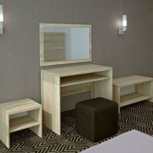 Τουαλέτα με Καθρέφτη και Σκαμπό