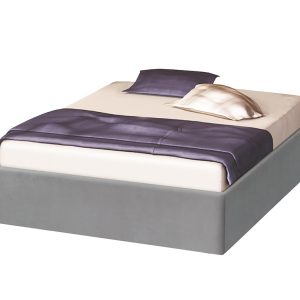 Υπόστρωμα κρεβατιού Aria Textil επενδυμένο με ύφασμα, Γκρι, 90/200, Genomax