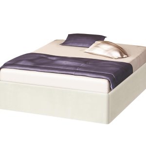 Υπόστρωμα κρεβατιού Aria Textil επενδυμένο με ύφασμα, Ivory, 90/200, Genomax