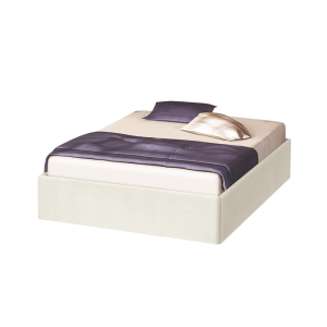 Υπόστρωμα κρεβατιού Aria Textil επενδυμένο με ύφασμα, Ivory, 120/190, Genomax