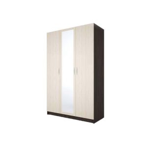 Ντουλάπα Τρίφυλλη με καθρέφτη, 1211003 Βέγγε/Άστρα, 52x191x120, Genomax