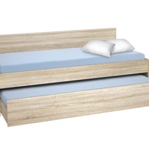 Κρεβάτι Καναπές με συρόμενο 2ο κρεβάτι Bisi Sandwich Σόνομα, 87,6x197,7x73cm, Genomax