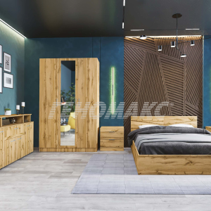 Σετ Κρεβατοκάμαρας 6 τεμαχίων με ΔΩΡΟ στρώμα 160/200 και μηχανισμό ανύψωσης, 1217073 Σασό, 164,5/206/78 εκ., Genomax